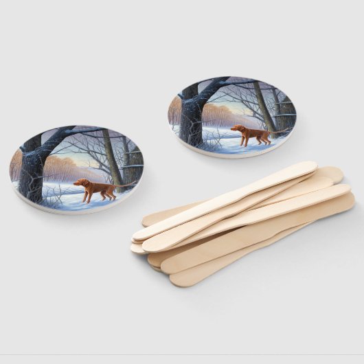 Vizla laat het sneeuwen Kerstmis Handwaaier (Niet-gemonteerd)