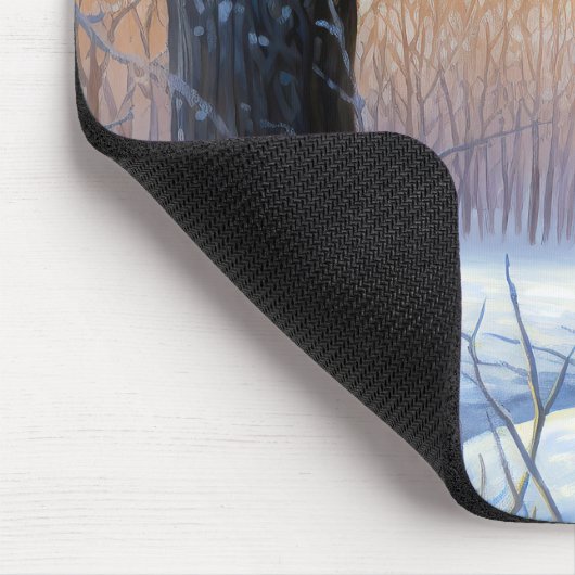 Vizla laat het sneeuwen Kerstmis Muismat (Hoek)