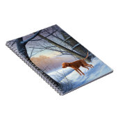 Vizla laat het sneeuwen Kerstmis Notitieboek (Rechterzijde)