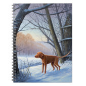 Vizla laat het sneeuwen Kerstmis Notitieboek (Voorkant)