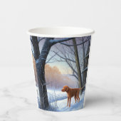 Vizla laat het sneeuwen Kerstmis Papieren Bekers (Achterkant)