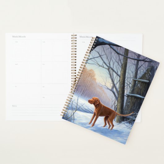 Vizla laat het sneeuwen Kerstmis Planner (Display)