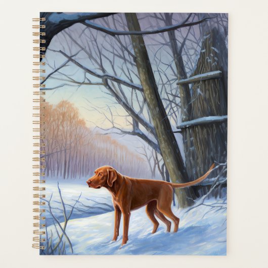 Vizla laat het sneeuwen Kerstmis Planner (Voorkant)
