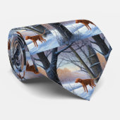 Vizla laat het sneeuwen Kerstmis Stropdas (Opgerold)