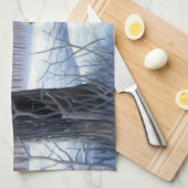 Vizla laat het sneeuwen Kerstmis Theedoek (Quarter Fold)