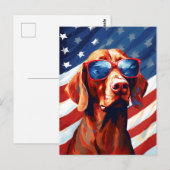 Vizsla 4 juli Onafhankelijkheidsdag Briefkaart (Voorkant / Achterkant)
