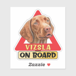 Vizsla aan boord Hongaarse hond Rood verkeersbord Sticker