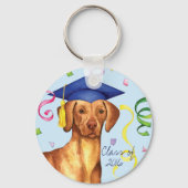 Vizsla Afstuderen Sleutelhanger (Voorkant)