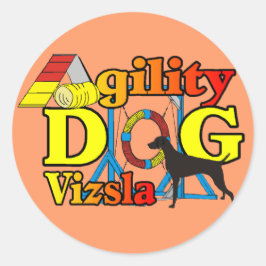 Vizsla Agility Shirten Gifts Ronde Sticker
