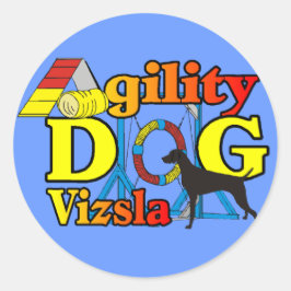Vizsla Agility Shirten Gifts Ronde Sticker