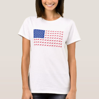 Vizsla Amerikaanse vlag T-Shirt