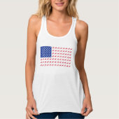 Vizsla Amerikaanse vlag Tanktop (Voorkant)