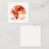 Vizsla And Moon Halloween Costume Pumpkin Dog Love Notitiekaartje (Voorkant / Achterkant)