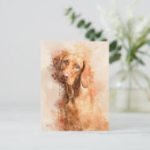 Vizsla Aquarel Briefkaart (Staand voorkant)