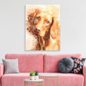 Vizsla Aquarel Canvas Afdruk (Insitu (Woonkamer))