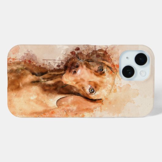 Vizsla Aquarel Case-Mate iPhone Case (Achterkant (horizontaal))