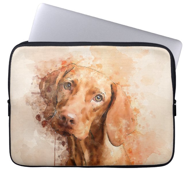 Vizsla Aquarel Laptop Sleeve (Voorkant)
