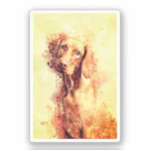 Vizsla Aquarel Sticker