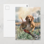 Vizsla, art briefkaart (Voorkant / Achterkant)