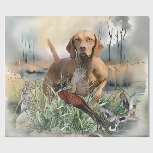 Vizsla, art cadeaupapier (Vlak)