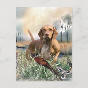 Vizsla, art feestdagenkaart