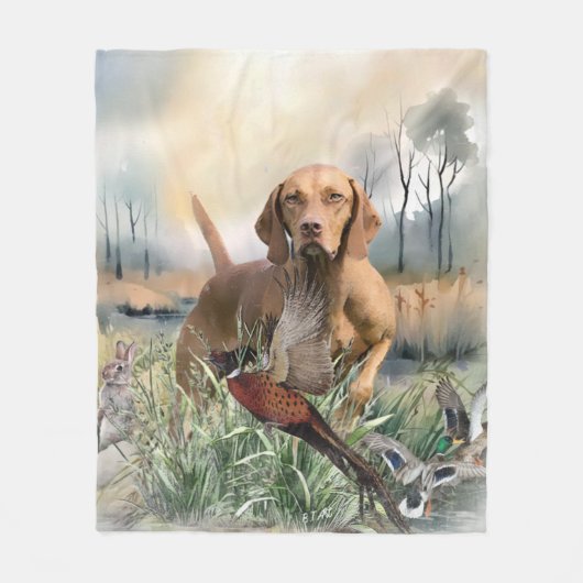Vizsla, art fleece deken (Voorkant)