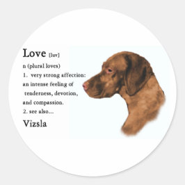 Vizsla Art Gifts Ronde Sticker