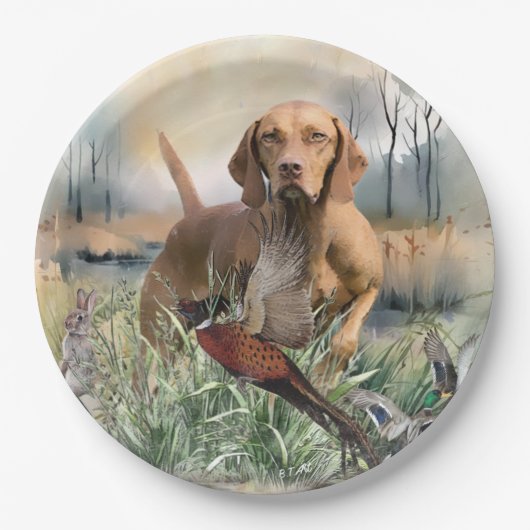 Vizsla, art papieren bordje (Voorkant)