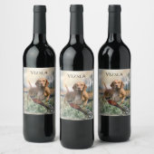 Vizsla, art wijn etiket (Flessen)