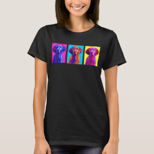 Vizsla Artistieke kleurrijke verjaardag voor kinde T-shirt