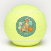 Vizsla Blauwgroen gepersonaliseerd Tennisballen (Voorkant)