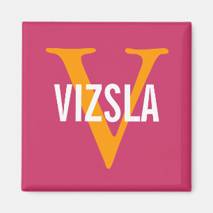 Vizsla Breed Monogram Ontwerp Magneet