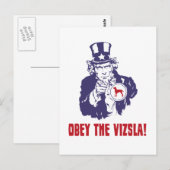 Vizsla Briefkaart (Voorkant / Achterkant)