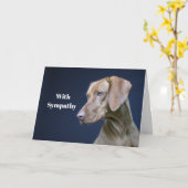 Vizsla Brown Dog Photo Sympathy Kaart (Gele Bloem)