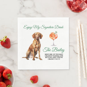 Vizsla bruiloft handtekening Drink Servet