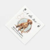 Vizsla bruiloft servetten met honden Foto (Hoek)