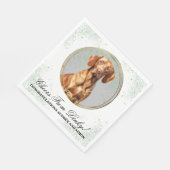 Vizsla bruiloft servetten met honden Foto (Hoek)