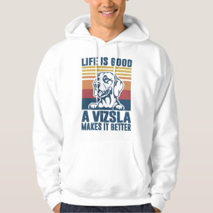 Vizsla-cadeaus voor vrouwen mannen hond vader hond hoodie