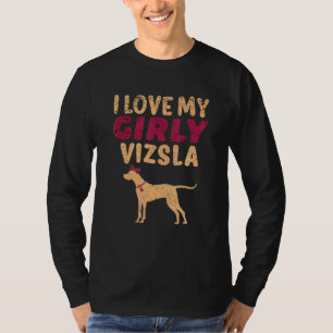 Vizsla Canine Pet Girl Dog Girly Gender onthulling T-shirt