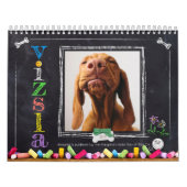 Vizsla Chalkboard Kalender (Hoes)