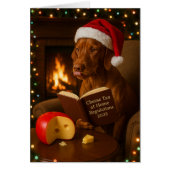 Vizsla 'Cheese Tax' Christmas card (Voorkant)
