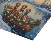 Vizsla Christmas Boat Holiday Snijplank (Hoek)