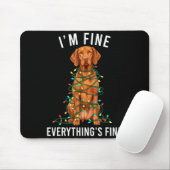 Vizsla Christmas I'm Fine Everything Is Fine Muismat (Met muis)