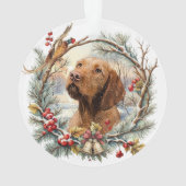 Vizsla Christmas  Ornament (achterkant)