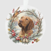 Vizsla Christmas  Ornament (voorkant)