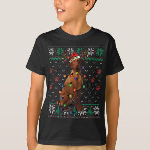 Vizsla Christmas Ugly Sweater Funny Pug Hondenlief T-shirt