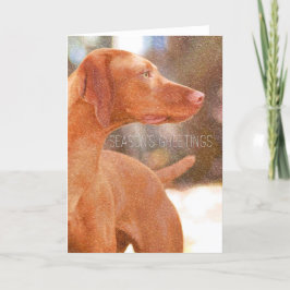 Vizsla Christmas Wenskaarten Feestdagen Kaart