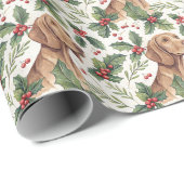 Vizsla Christmas Wrapping Paper Cadeaupapier (Rol Hoek)
