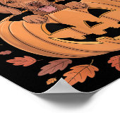 Vizsla Costume On Pumpkin Halloween Vizsla Poster (Hoek)