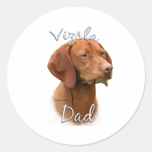 Vizsla Dad 2 Ronde Sticker
